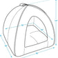 Pet Tent-Soft Bed for Dog and Cat by Best Pet Supplies - Gray Linen, 16" x 16" x H:14"