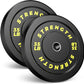 Olympic Rubber Bumper Weight Set - 2 Inch Barbell Plates for Home Gym Strength Training