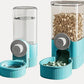 GPY Automatic Hanging Gravity Pet Feeder and Water Dispenser Set ，Automatic Dog Feeder and Dog Water Dispenser for Dogs Cats Pets Animals Large Capacity (Blue Water Feeder&Food Feeder) (Blue)