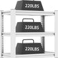Metal Aquarium Stand with a Adjustable 3-Tier Fish Tank Rack,Tank Not Included,for Home Office(31.5" L x 18" W x 34" H). (White)