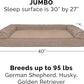 Furhaven Orthopedic Dog Bed for Large Dogs w/ Removable Bolsters & Washable Cover, For Dogs Up to 95 lbs - Plush & Suede Sofa - Almondine, Jumbo/XL