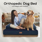 Large Dog Bed Orthopedic Washable - Waterproof with Removable Cover - Memory Foam - Beds Bolster Pet - Couch Sofa - XXL Large Big Dogs - Navy Blue Dog Bed