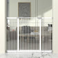 41" Extra Tall Cat Gate for Doorway, 49.2-54.7 Metal Pet Baby Safe Gate, Extra Wide Pressure Mounted Child Door with Expansion Kit, No Drilling No Climb Cat Fence Indoor, Tall Dog Gate, White