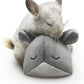 Paw Inspired Chinchilla Cuddler for Chinchillas, Guinea Pigs, Hamsters, Rats, Ferrets, Hedgehogs, Sugar Gliders, Small Animals | 9-Inch Chinchilla Plush Accessory Toy (Gray)