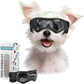 Dog Goggles Dog Sunglasses for Small Breed UV Protection Windproof with Adjustable Head Straps Chin Straps for Ride Car/Hiking Travel/On Beach-Black