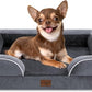 Comfort Expression Small Dog Beds Waterproof Orthopedic Foam Dog Sofa Beds for Small Dogs Comfy Pet Bed with Washable Removable Cover & Non-Slip Bottom(X-Small,Dark Grey)