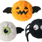 DKING 3Pack Squeaky Dog Balls,2 in1 Funny Puppy Ball Toys,Birthday Dog Toy for Small Medium Dogs (Halloween Ball)