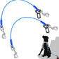 Petbobi Dog Seat Belt for Car - 2 Pack Chew Proof Durable Dog Seatbelt Tether for Small Medium Large Pets - Metal Vehicle Harness Restraint with Double Clips and Latch - Car Leash for Safety Travel