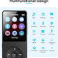 AGPTEK A02 MP3 Player with Bluetooth 5.3, 1.8 inch Screen Portable Music Player with Speaker, FM Radio, Voice Recorder, Supports Expanded Up to 128GB(Black, 64GB)