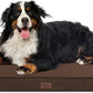 Outdoor All Weather Waterproof Dog Bed, Orthopedic Dog Bed for Extra Large Dogs, Egg Foam Pet Bed with Washable and Removable Oxford Cooling Cover, Brown