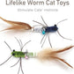 SONGWAY Insect Cat Toys with Feather - 6 Pieces Cat Worm Toy Refills, Cat Toy Wand Attachments, Worm Cat Toys, Interactive Toys for Indoor Cats Kittens