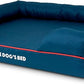 The Dog’s Bed Orthopedic Dog Bed Large Blue Oxford with Red Trim UK Flag Dog Bed 36x27 Memory Foam, Pain Relief: Arthritis, Post Surgery, Lameness, Veterinary Approved, Waterproof Washable Cover
