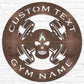 Custom Metal Skull Barbell Gym Name Sign, Dead Lift Den Workout Room Wall Art, Personalized Home Gym Sign, Custom Gym Decor, Workout Garage