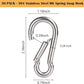 Stainless Steel Spring Snap Hook Carabiner M6 M8 M10 Heavy Duty Carabiner Clip Spring Clips Keychain 5/16 Inch Quick Links for Backpack, Hammocks, Camping, Swing(16/30/10PCS)