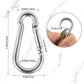 MIVIDE 100 Pack M4 x 1.57 Inch Carabiner Clips Spring Snap Hook, 304 Stainless Steel Heavy Duty Snap Hooks Carabiner Quick Link Clip for Camping Hiking Traveling Outdoor Swing Gym, 110Lbs Capacity