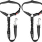 SlowTon Dog Seat Belt for Car, 2 Pack Dog Car Harness Seatbelt Adjustable with Elastic Bungee Buffer, 2 in 1 Pet Car Leash Headrest Restraint Dog Reflective Safety Tether (Black, Headrest)