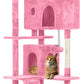 70 inches Cat Tower for Indoor Cats Multi-Level Cat Condos for XL Cat Tree Cat Climbing Tower with Scratching Posts, Hanging Toys,Pink