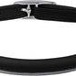 OOPSDOGGY Rolled Leather Cat Collar with Bell, Reflective Kitten Collars with Buckle Include Safety Elastic Strap - Adjustable Small Pet Collars for Boy Girl Cats (Black)