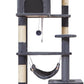Taoqimiao Cat Tree, 68-Inch Cat Tree Cat Tower for Indoor Cats, Plush Multi-Level Cat Condo with 6 Scratching Posts, 2 Perches, 2 Caves,Hammock, 3 Pompoms,MS020SG Smoky Gray
