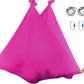 5.5 Yards Aerial Silks Yoga Swing Set - Aerial Yoga Hammock Kit Anti-Gravity Flying for Fitness, Low/Non Stretch Nylon Tricot Fabric Hardware Included for Dance