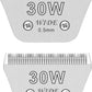 2PCS 30W Wide Blades for Dog Grooming Blades Compatible with Andis,Oster A5,Wahl km10 Dog Clippers,Size-#30W, 1/50 Inch Cut Length (0.5mm) (2pcs #30W)