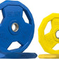 SPART Color Coded Weight Plate 2-Inch Rubber Coated Olympic Grip Plate for Barbell, Solid Cast Iron Weight Plates for Strength Training, Weightlifting, Crossfit, Home Gym, 2.5LB/5LB/10LB/25LB/35LB/45LB, Pair