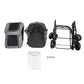 2 Tiers Pet Stroller,4 Wheel Dog Stroller Cat Strollers,3.07lbs Pet Gear Foldable Jogger Travel Cart,Grey Cat Carrying Cart with Storage Basket for Small Medium Pet (Grey)