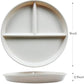 greenandlife 9 Inch 4PCS Unbreakable Portion Control Plates, Divided Plates for Kids Adults, Dishwasher & Microwave Safe Compartment Plate, Lightweight Reusable Wheat Straw Plate, BPA Free