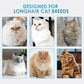 Mooncat Waterless Shampoo & Brush Kit for Longhair Cats | Complete Grooming System for Detangling, Deshedding & Matted Fur | Licking Safe No-Rinse Foam with Gentle Silicone Massager - Made in Taiwan