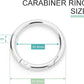 10Pack 1-1/4" Trigger Spring O Rings, Metal Round Carabiner Clip Snap Hook, Spring Keyring Buckles for Replacement Purse Strap, Paracord Lanyard Clips, Keychain Rings Hardware DIY Crafts Making