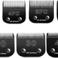 10 Blades Dog Grooming Blades Compatible with Andis/Oster A5/Wahl KM-10 Series Dog Clippers,Detachable Clipper Replacement Blade,Black (7PCS #10+30+40+3FC+4FC+5FC+7FC)