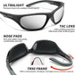 Polarized Sports Sunglasses for Men,TR90 Unbreakable Frame Sunglasses for Fishing Driving Cycling UV400 Protection