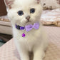 16 PCS Cute Cat Collar with Bells Kitten Collars for Girls Pink Cat Collar Breakaway Cat Collars for Girl Cats Small Kitten Collar with Bell Boy Pet Collar for Cats Kitten Supplies Flower Cat Collar
