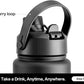 32 oz Insulated Water Bottle with 2-in-1 Straw and Spout Lid, Keep Cold 24H, Leak-Proof, BPA-Free, Double Wall Stainless Steel Water Bottle for Sports, Gym, Travel, and School (Dark Knight)