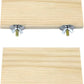 2pcs Bird Perch Platform Flat Stand Beak Paw Grinding Wood for Parrot Parakeet Cockatiel Lovebird Conure Finch Budgie