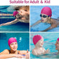2pcs Cloth Swim Caps for Both Women & Men & Kids Fabric Durable Non-Waterproof Elastic Swimming Pool Cap Bathing Cap for Long and Short Hair