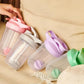 CHNLML Protein Shaker Bottle 400ML/16Oz w. Shaker Ball for Protein Shake, Shaker Bottle with Mixing Ball, Leak-Proof, BPA-Free, for Gym, Workout, Juice Mixer (Black/Clear, 16Oz-400ML-1Bottle)