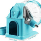 4 in 1 Silent Large Hamster Wheel Multifunctional Hamster Running Wheel Quite Running Spinner Wheel Accessories with Food Bowl Water Bottle for Hamsters Dwarf Gerbil (Blue)
