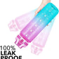 32oz Motivational Water Bottles with Time Marker & Fruit Strainer, Transparent Gradient Color Water Bottle with Times to Drink, Leakproof & BPA Free, Reusable Bottle with Strap (No Straw)