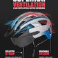 VICTGOAL Bike Helmet for Men Women with Led Light Detachable Magnetic Goggles Removable Sun Visor Mountain & Road Bicycle Helmets Adjustable Size Adult Cycling Helmets