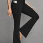 baleaf Women's V Crossover Flare Leggings with Pockets Yoga Pants High Waist Casual Workout Gym Bell Bottom Leggings