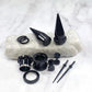 BodyJ4You 37PC Ear Stretching Kit - Beginner Gauges 14G-00G Starter Set - Aftercare Balm Wax - Steel Tapers Single Flare Plugs Screw Fit Tunnels - Women Eyelet Mens Earrings Expander Piercing Jewelry