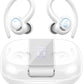 Wireless Earbuds Bluetooth 5.3 Headphones Sports, 48Hrs Playtime Bluetooth Earbuds with CVC 8.0 Mic, 2025 Stereo Bass Over Ear Bud with Earhooks, LED Display, IP7 Waterproof Earphon for Running White