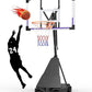 TONBUX Basketball Hoop Outdoor 44/48 Inch Shatterproof PC Backboard, 5.25-10FT Stepless Adjustable Height, Portable Basketball Hoop for Kids/Teens/Adults in Backyard, Driveway and Indoor