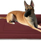 JoicyCo Soft Dog Crate Bed Pad Mat, 42 in Non-Slip Bottom Washable for Large Dogs, Pet Mattress Kennel Pad, Dark Red