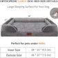 Comfort Expression Cooling Dog Bed for Large Dogs, Orthopedic Memory Foam Beds, Waterproof Washable Dogs Bed with Removable Cover, Pet Bed Dog Sofa with Bolster(Large,Silver Grey)