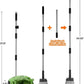 Toozey Dog Pooper Scooper, Extra Large Stainless Steel Tray Long 54" Handle, Easy Cleanup for All Dog Sizes, Includes 20 Bags