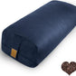 Organic Buckwheat Bolster (24X10.5X5.5 in) Supportive Rectangular Meditation Pillow 100% Cotton Cover Yoga Pillow