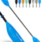 Abahub Adjustable Kayak Paddle 210-230 cm/ 230-250 cm Floating Kayaking Oars Boating Oars Canoeing Oars Black