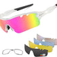 BangLong Polarized Sports Sunglasses Cycling Sun Glasses for Men Women with 5 Interchangeable Lenes for Running Baseball Golf